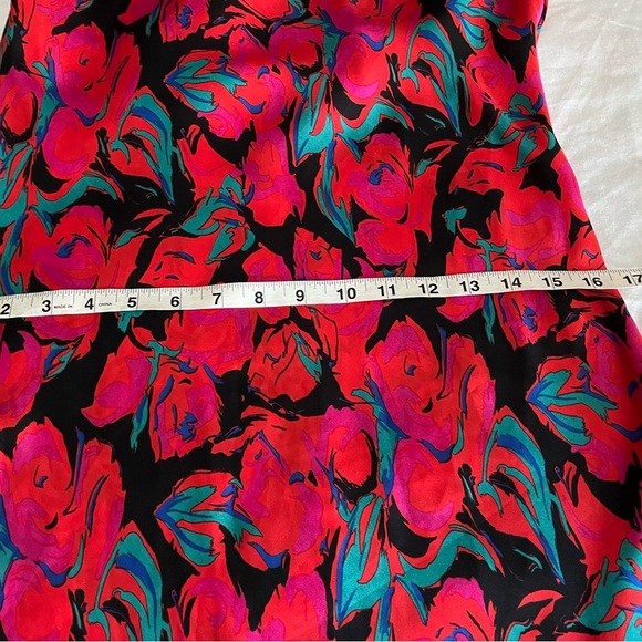 TOPSHOP Floral Vibrant Spaghetti Strap Cocktail on the Bias Maxi Dress sz 8 EUC - Picture 10 of 15
